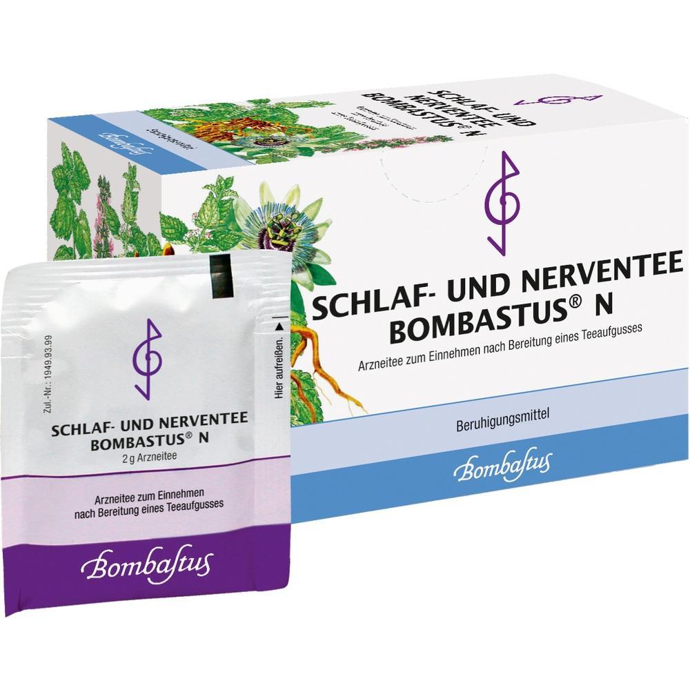 Verpackung von Schlaf- und Nerventee zur Beruhigung.