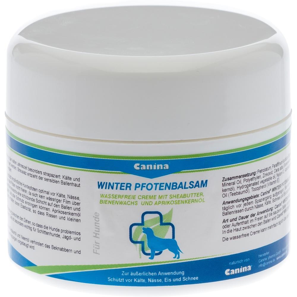 Die Dose enth&auml;lt "Winter-Pfotenbalsam" f&uuml;r Hunde.