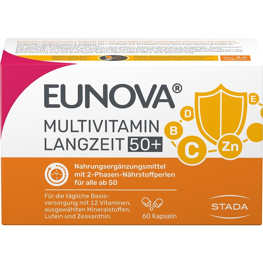 Multivitamin-Packung f&uuml;r Personen &uuml;ber 50 mit 60 Kapseln.