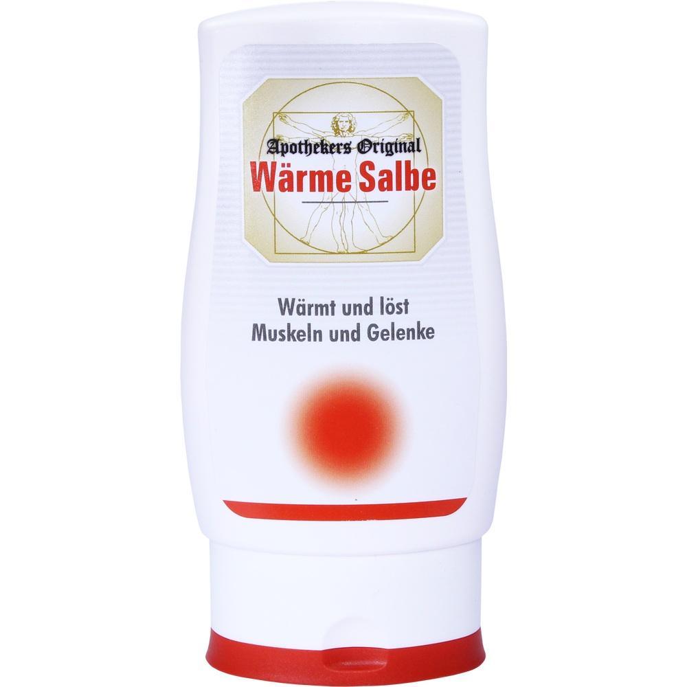 Tube mit wärmender Salbe für Muskeln und Gelenke, mit rotem Punkt darauf.
