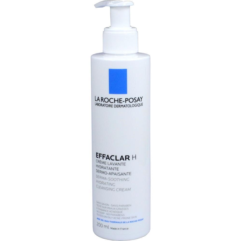 Weiße Flasche mit Pumpe von La Roche-Posay, Effaclar H Reinigungscreme.