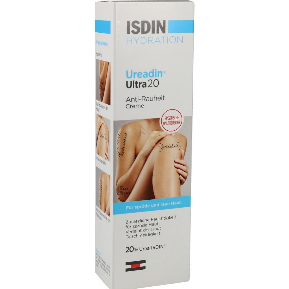 Verpackung einer Creme gegen raue Haut von ISDIN Ureadin Ultra 20.