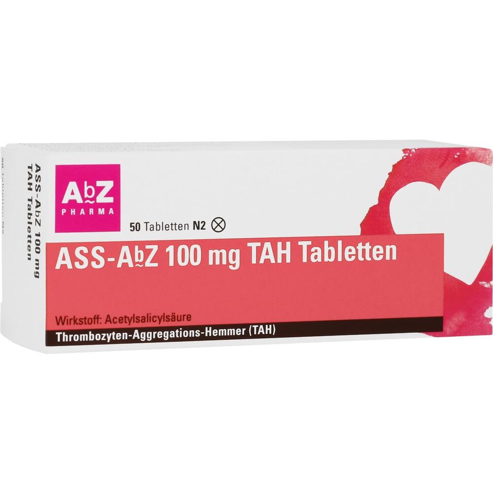 Eine Packung mit ASS-Tabletten zur Blutverd&uuml;nnung, enthalten 100 mg Acetylsalicyls&auml;ure.