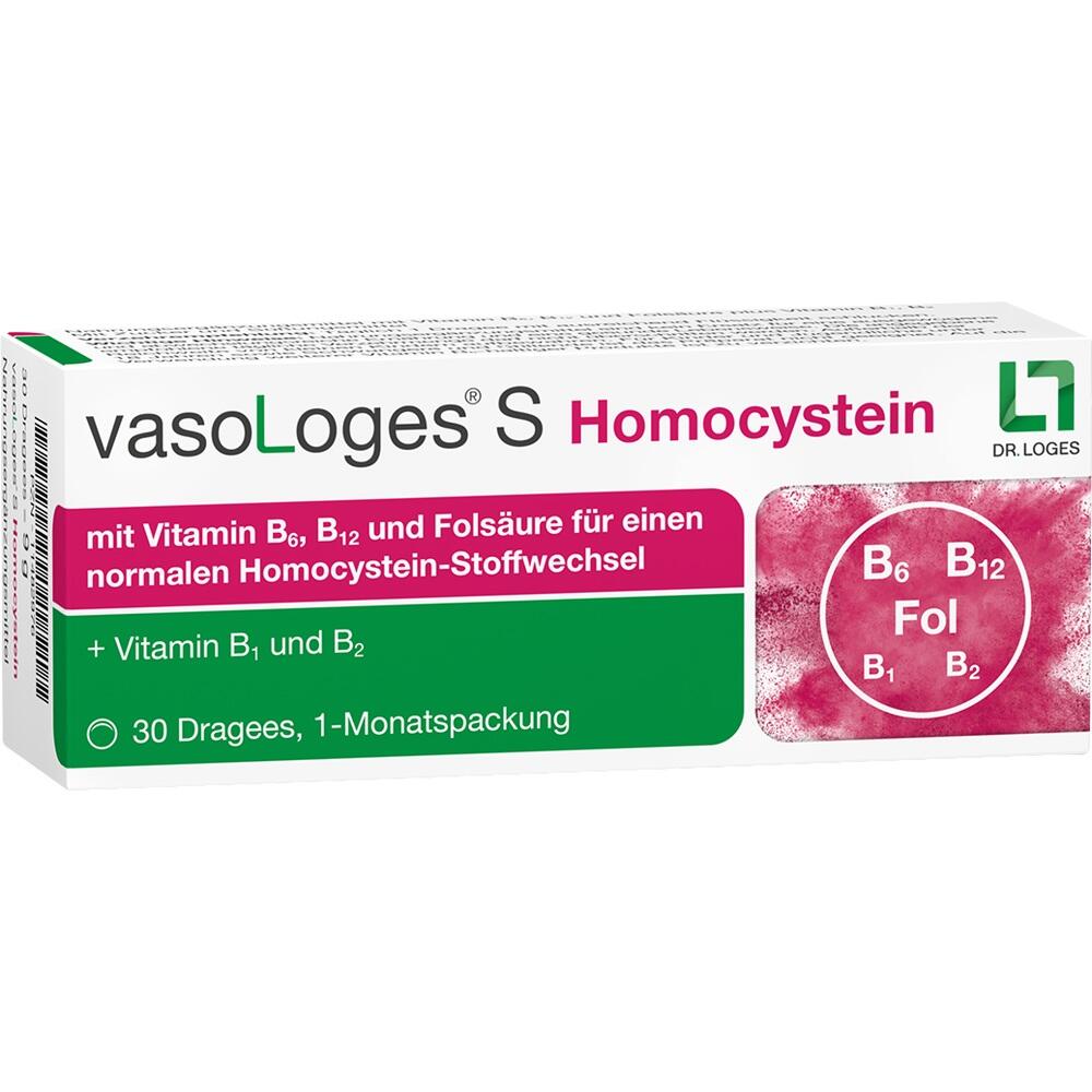 Eine Packung Nahrungserg&auml;nzungsmittel mit Vitaminen f&uuml;r den Homocystein-Stoffwechsel.
