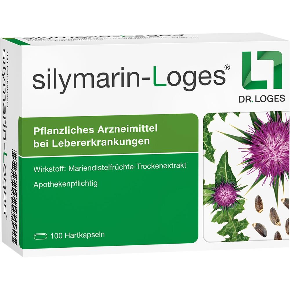 Verpackung eines pflanzlichen Medikaments mit Mariendistel f&uuml;r Lebererkrankungen.