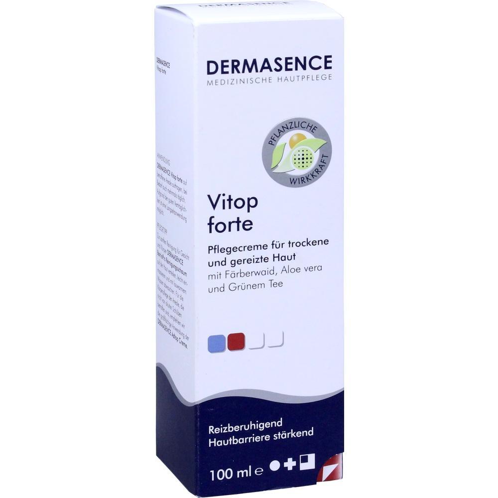 Wei&szlig;e Verpackung einer Pflegecreme f&uuml;r trockene und gereizte Haut.