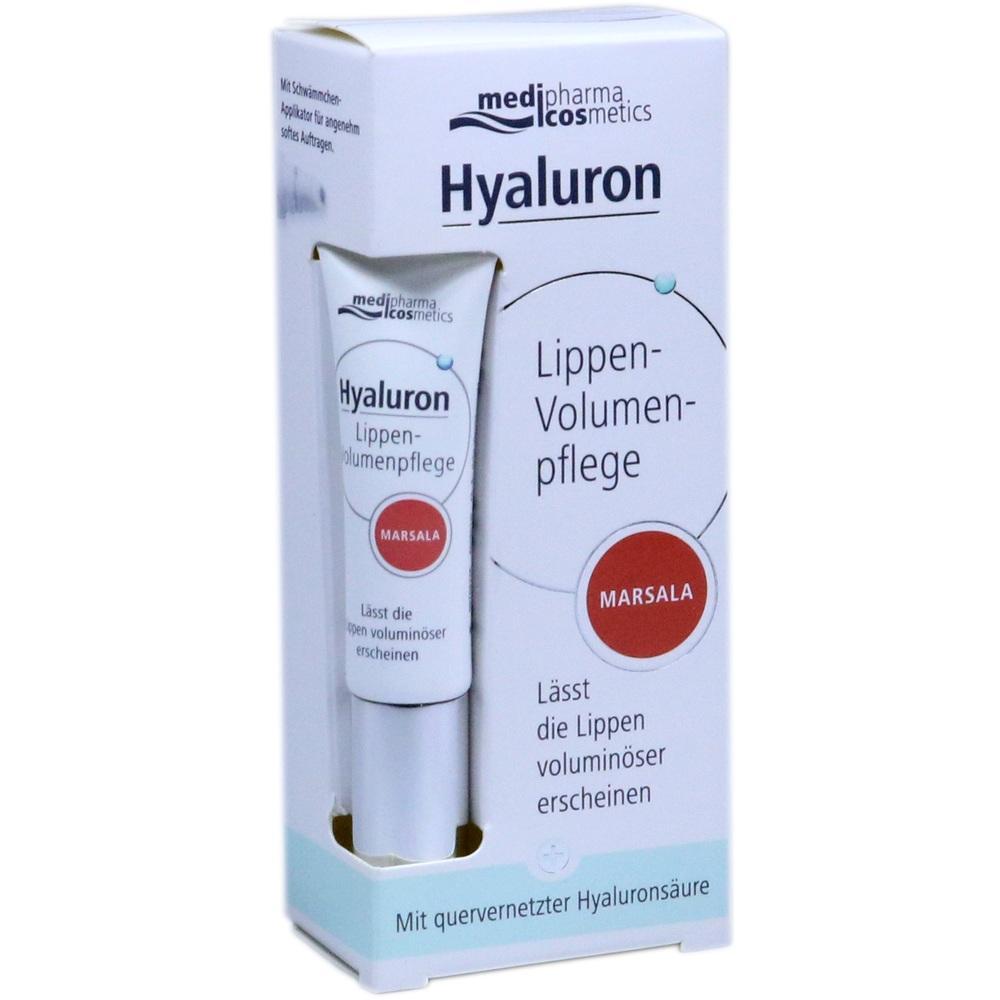 Creme f&uuml;r vollere Lippen in wei&szlig;er Verpackung mit rotem Akzent.