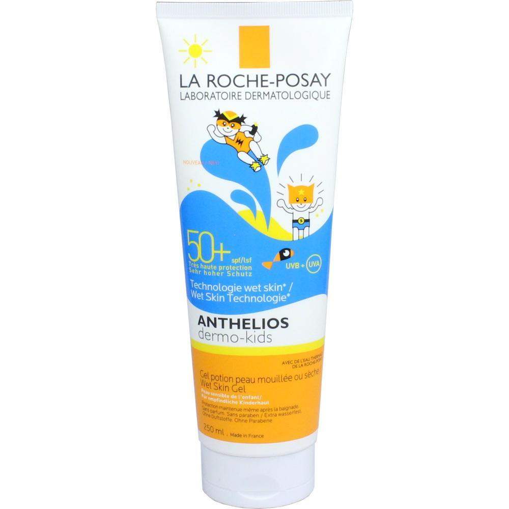Eine Tube Sonnencreme f&uuml;r Kinder mit Lichtschutzfaktor 50+.