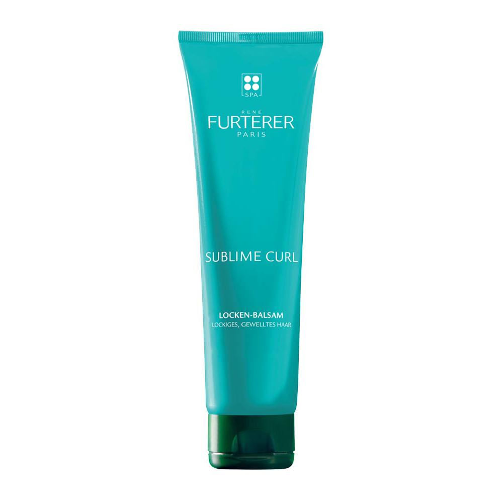 Eine grüne Tube mit Locken-Balsam für gelocktes und gewelltes Haar.