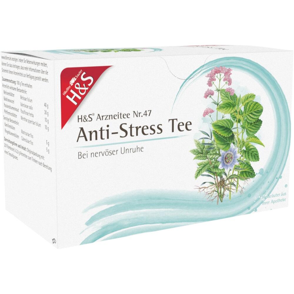 Packung von Anti-Stress Tee zur Beruhigung bei nerv&ouml;ser Unruhe.