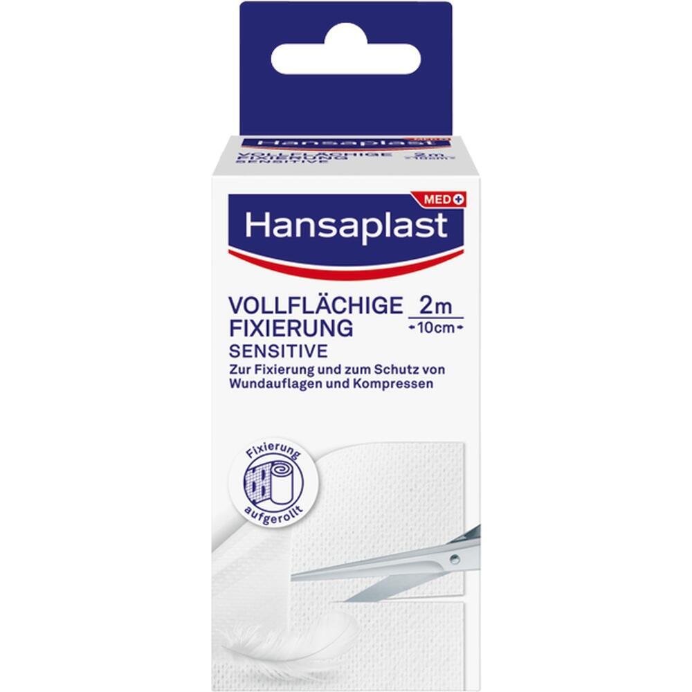 Eine Packung Hansaplast Fixierpflaster f&uuml;r Wundschutz und Fixierung.