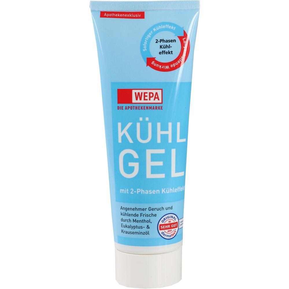 Blaue Tube mit Kühlgel für eine erfrischende Wirkung und angenehmen Geruch.