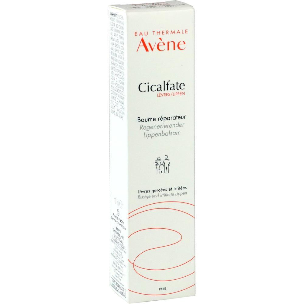 Wei&szlig;e Schachtel mit Text: Av&egrave;ne Cicalfate Regenerierender Lippenbalsam.