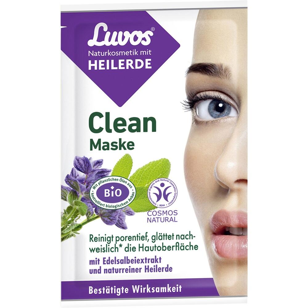 Eine Gesichtsmaske von Luvos mit Heilerde und Bio-Zertifikat.