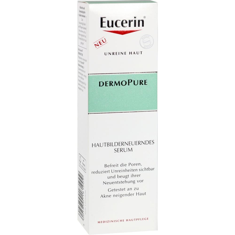 Eine Verpackung von Eucerin DermoPure Serum für unreine Haut.