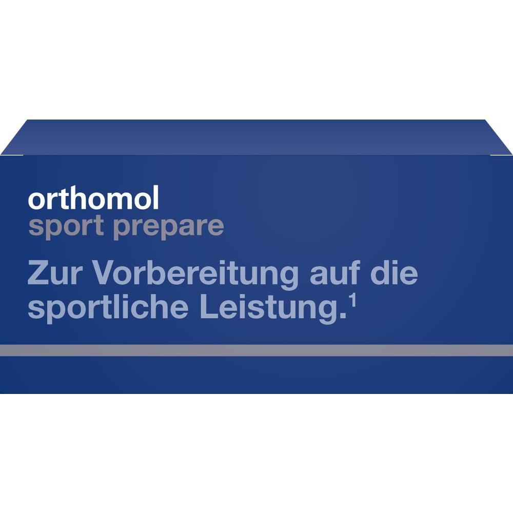 Blaue Verpackung mit der Aufschrift "Zur Vorbereitung auf die sportliche Leistung".
