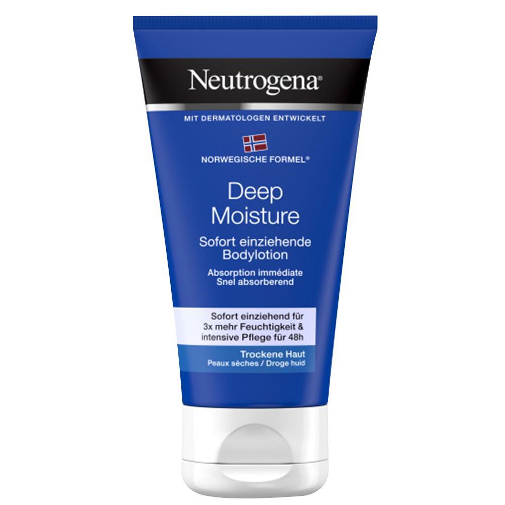 Blauer Neutrogena Bodylotion-Tube f&uuml;r trockene Haut mit norwegischer Formel.