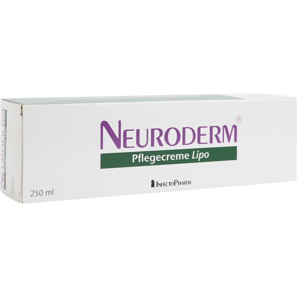 Weiße Verpackung der Neuroderm Pflegecreme Lipo mit 250 ml Inhalt.