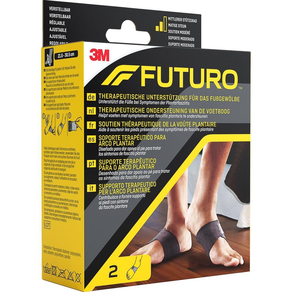 Verpackung für Fußgewölbestütze von 3M Futuro zur Linderung von Fußschmerzen.