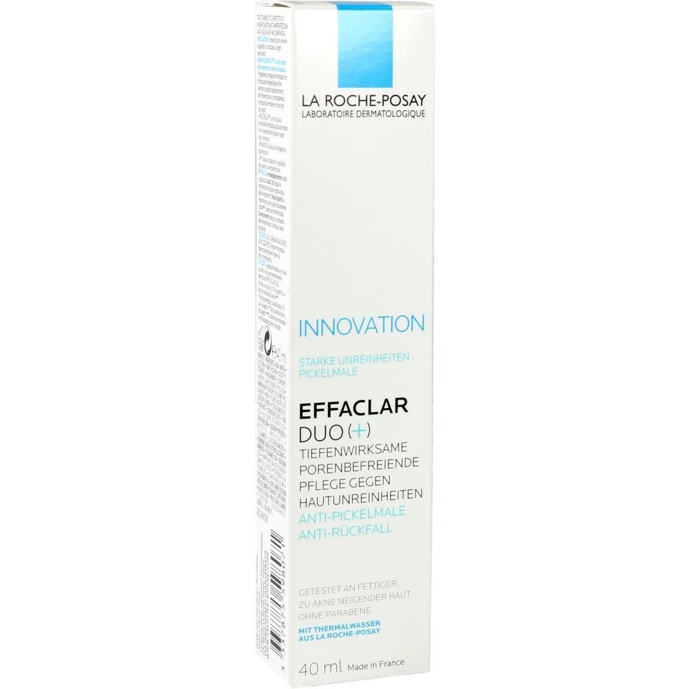 Wei&szlig;e Verpackung von La Roche-Posay mit blauen und schwarzen Texten.