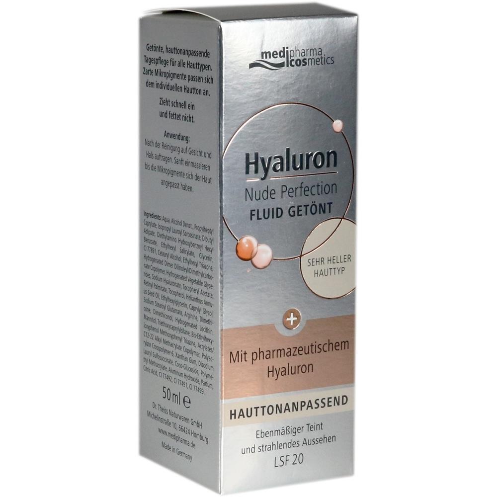 Eine Schachtel mit get&ouml;ntem Hyaluron-Fluid f&uuml;r sehr helle Haut.