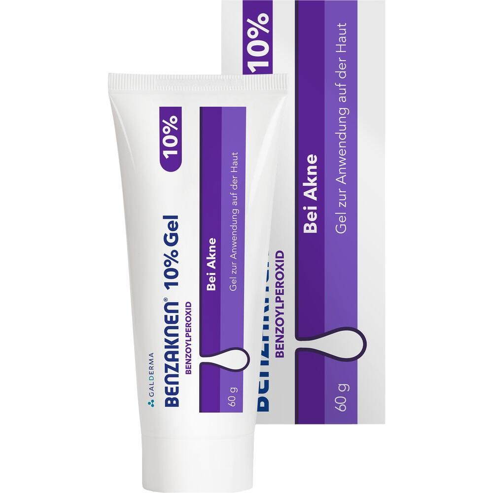 Eine Tube Benzaknen-Gel zur Behandlung von Akne.