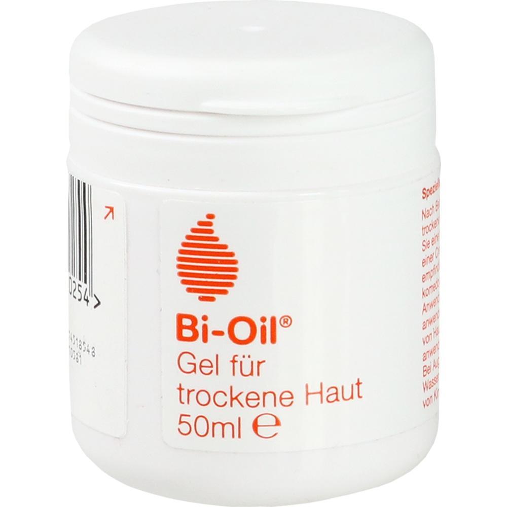 Wei&szlig;e Dose mit Bi-Oil Gel f&uuml;r trockene Haut, 50 ml.