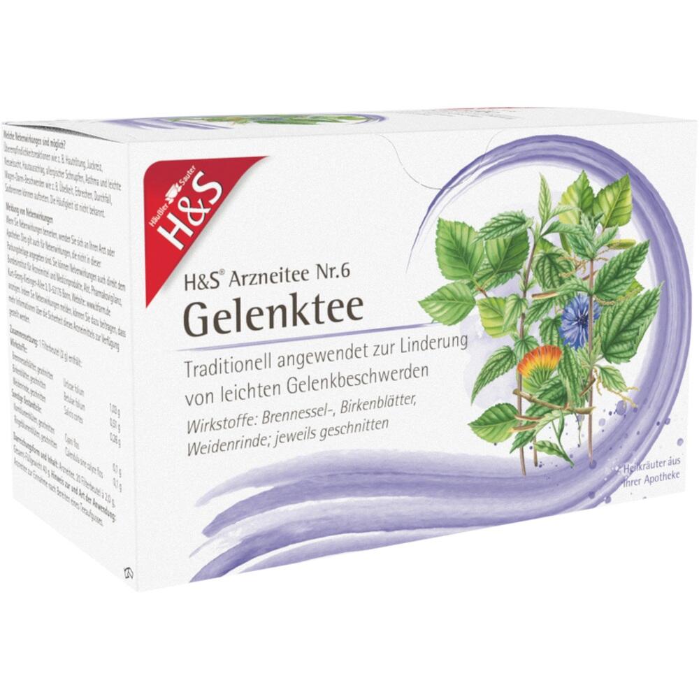 Eine Packung H&S Gelenktee zur Linderung von leichten Gelenkbeschwerden.