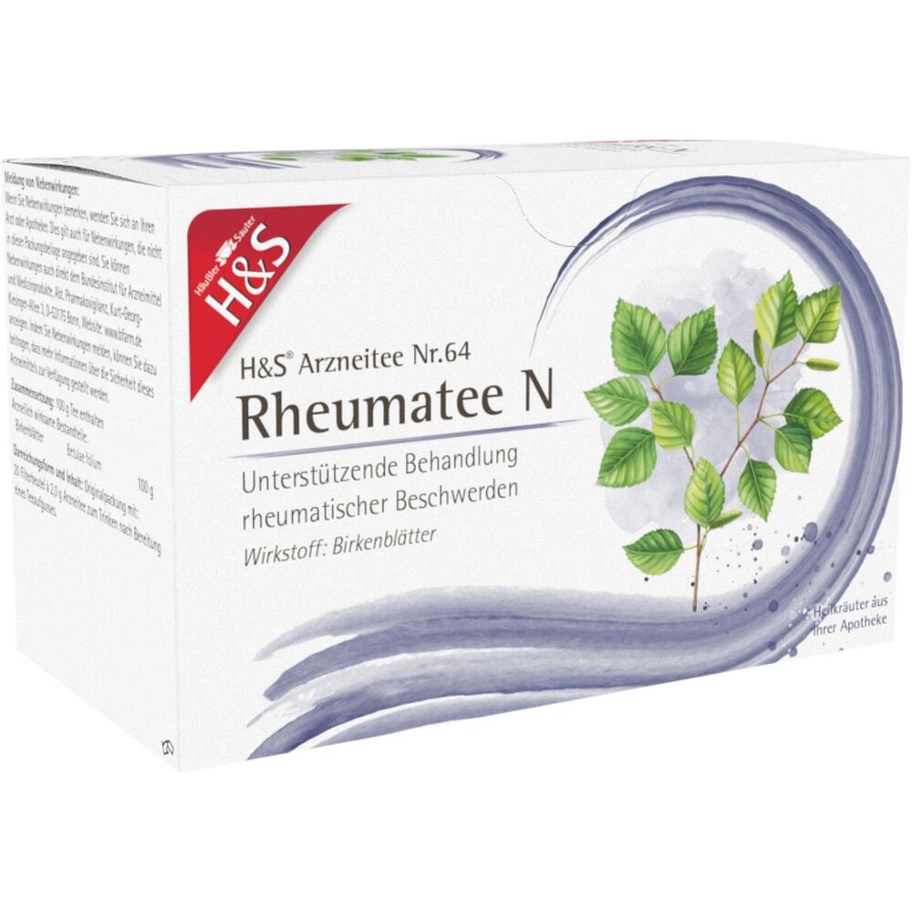 Eine Packung H&S Rheumatee f&uuml;r rheumatische Beschwerden mit Birkenbl&auml;ttern.
