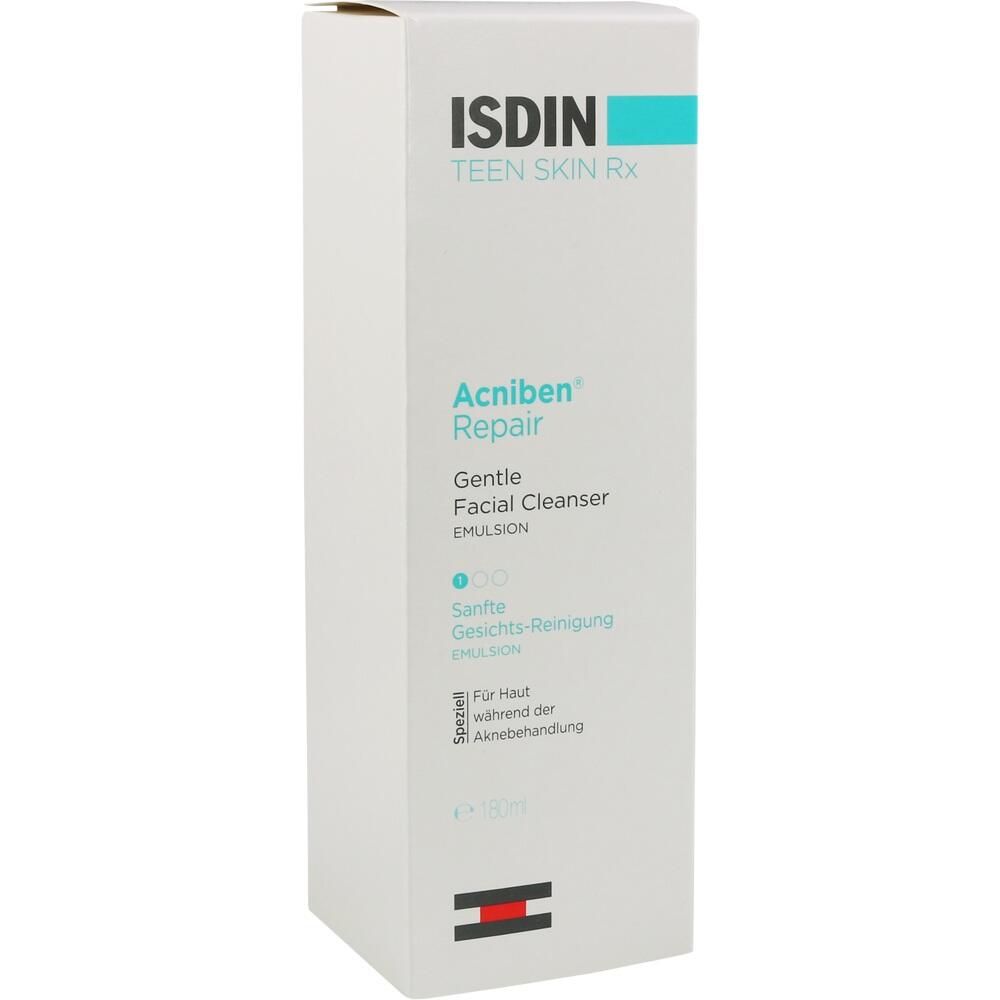 Wei&szlig;e Verpackung einer sanften Gesichtsreinigungsemulsion von ISDIN.