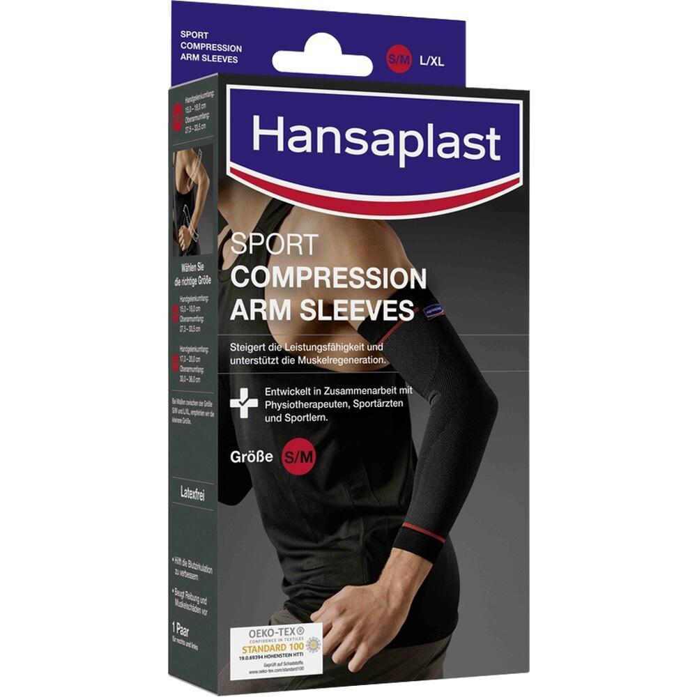 Verpackung f&uuml;r Hansaplast Sport-Kompressions-Armstulpen in der Gr&ouml;&szlig;e S/M.