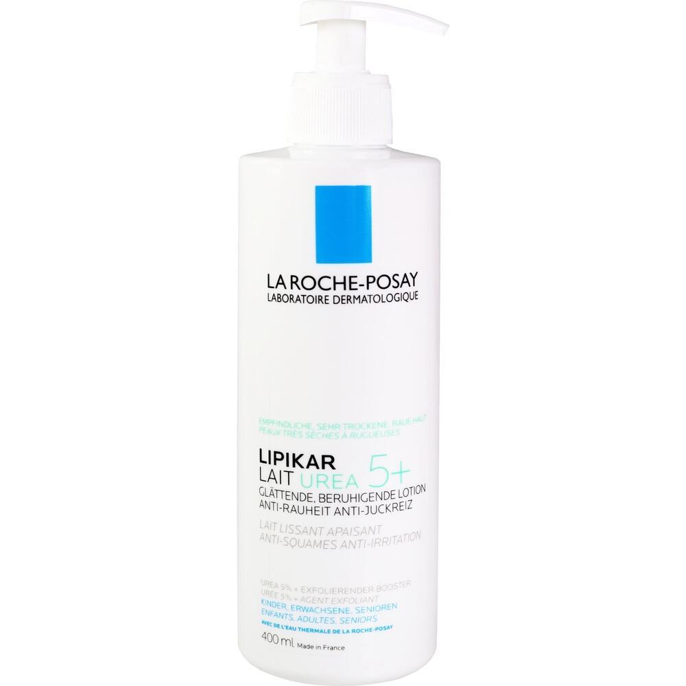 Wei&szlig;e Flasche mit Pumpe, La Roche-Posay Lipikar Lotion.
