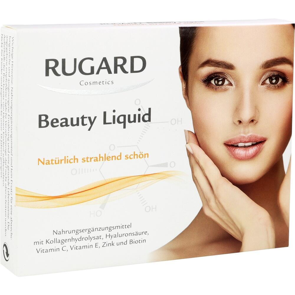 Verpackung von Rugard Beauty Liquid mit einer Frauengesicht-Abbildung.