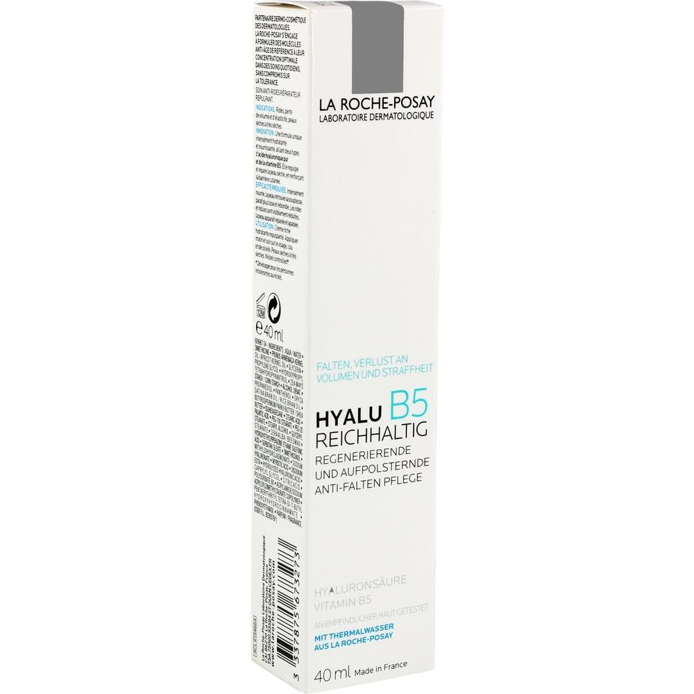 Wei&szlig;e Verpackung einer Anti-Falten-Creme mit blauem "B5" von La Roche-Posay.