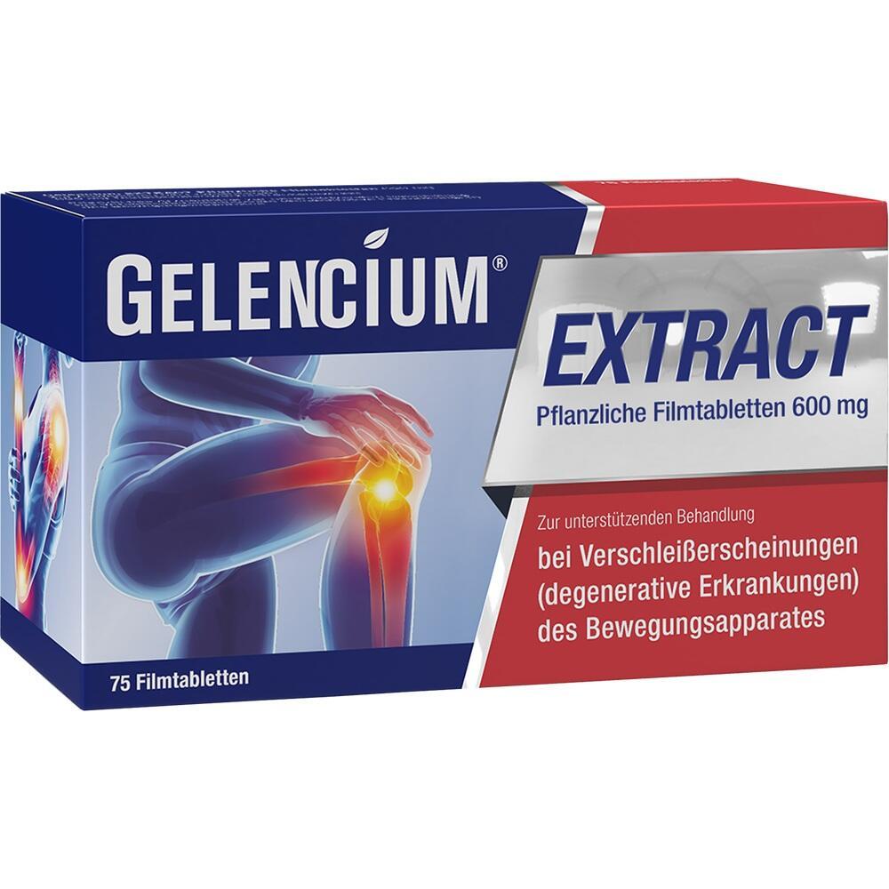 Packung von Gelencium Extract zur Behandlung von Gelenkbeschwerden.