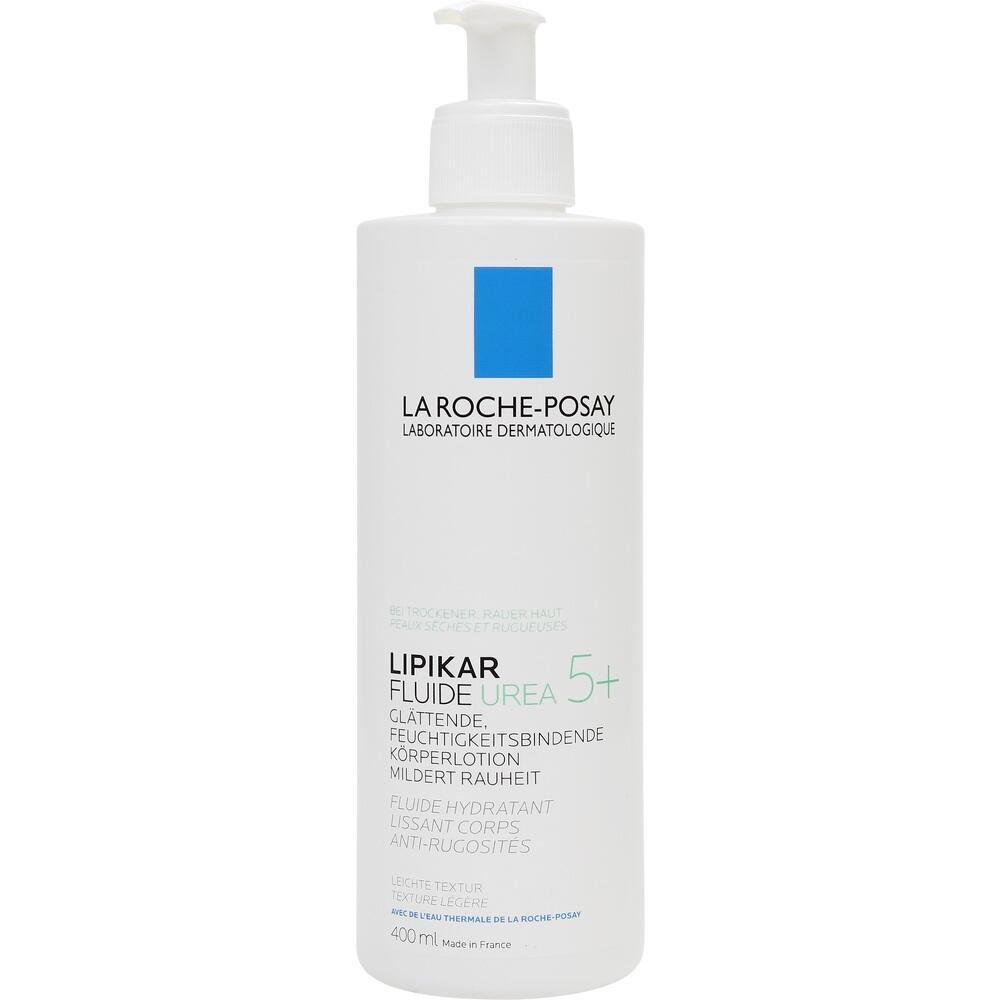 Wei&szlig;e Flasche mit K&ouml;rperlotion und Pumpverschluss von La Roche-Posay.