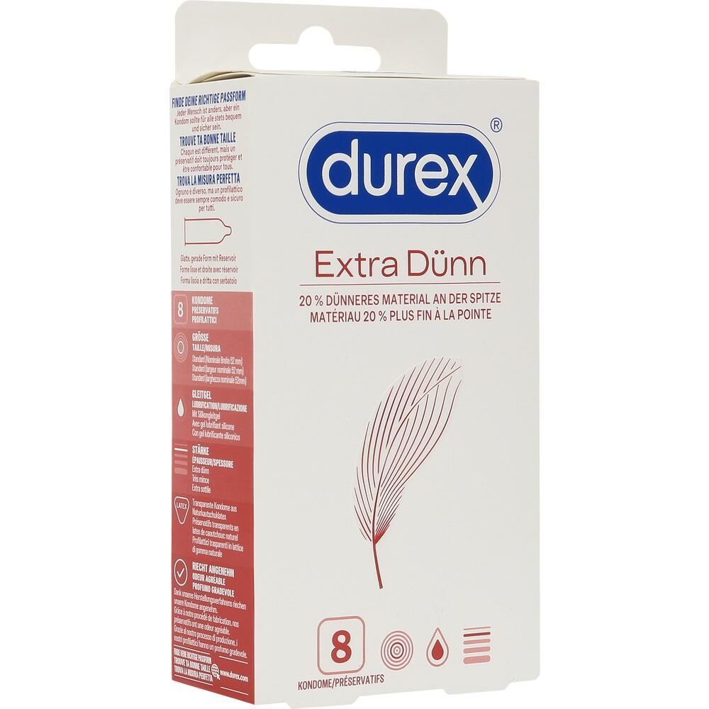Eine Durex-Kondompackung mit der Aufschrift "Extra Dünn".