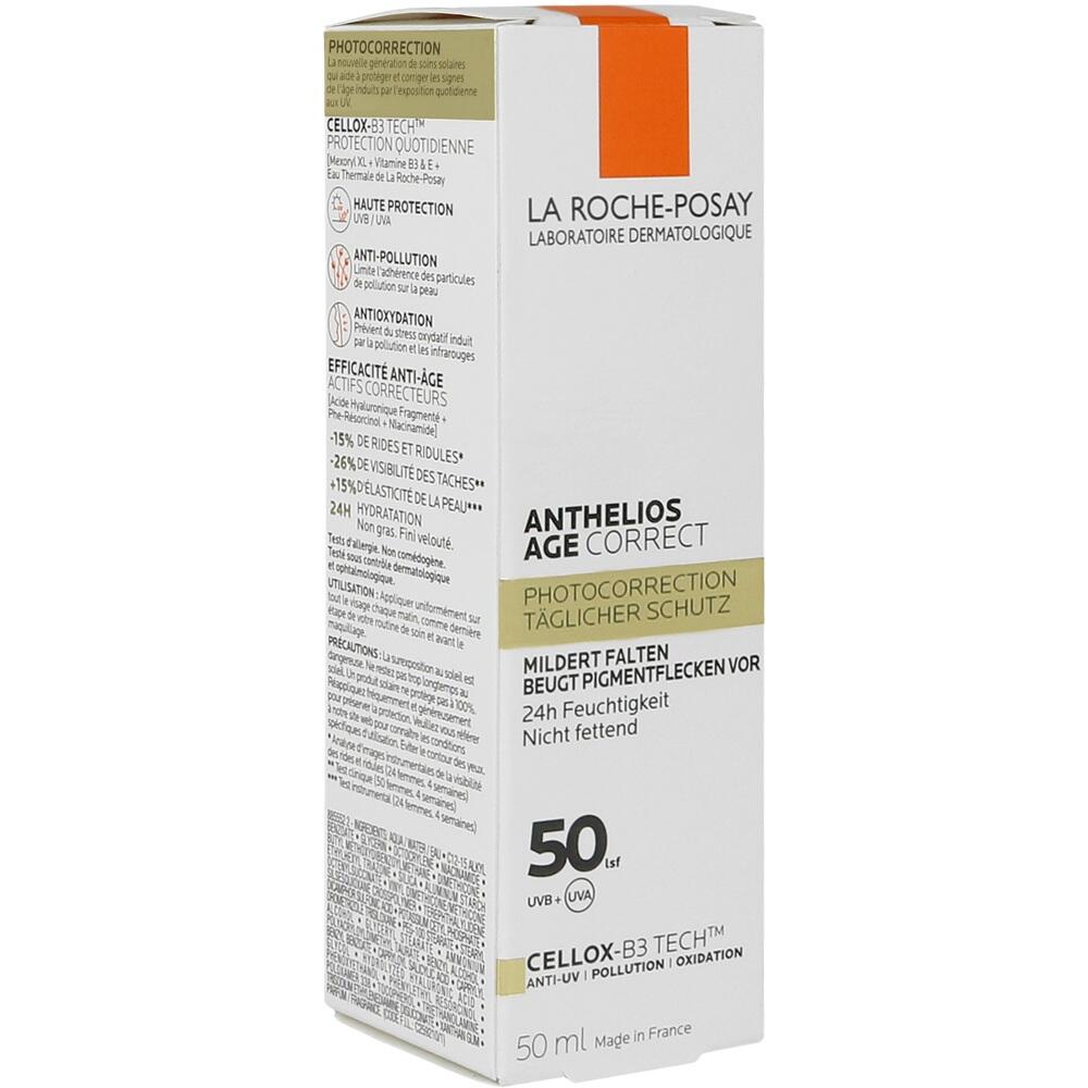 Eine Sonnencreme-Verpackung mit Lichtschutzfaktor 50 von La Roche-Posay.