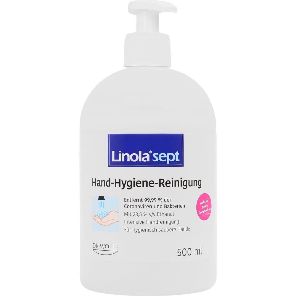 Wei&szlig;e Flasche mit Hand-Hygiene-Reinigung f&uuml;r saubere H&auml;nde.