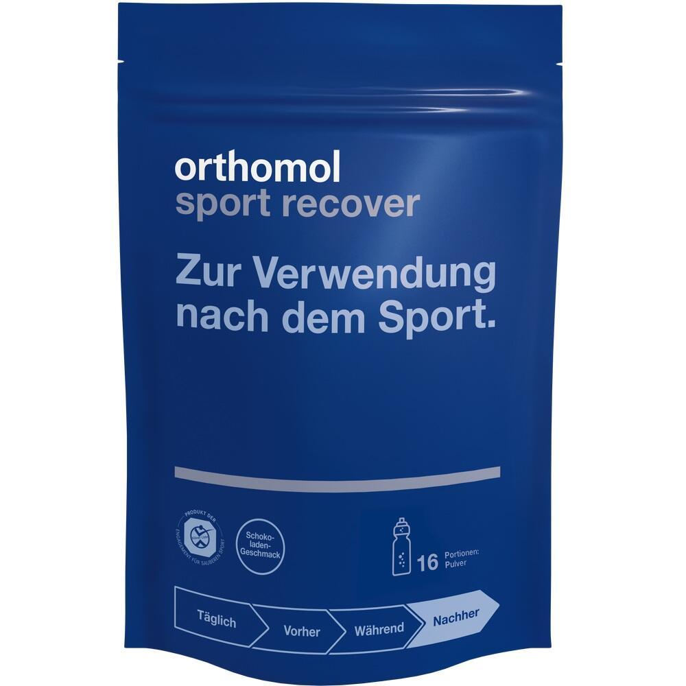 Blaues Verpackungsdesign mit Text zur Verwendung nach dem Sport.