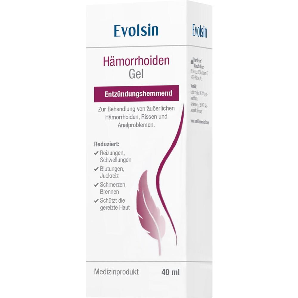 Verpackung eines entzündungshemmenden Gels zur Behandlung von Hämorrhoiden.
