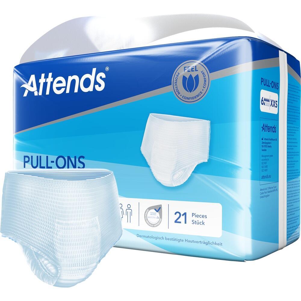 Eine Packung mit 21 weißen Pull-On Windeln.