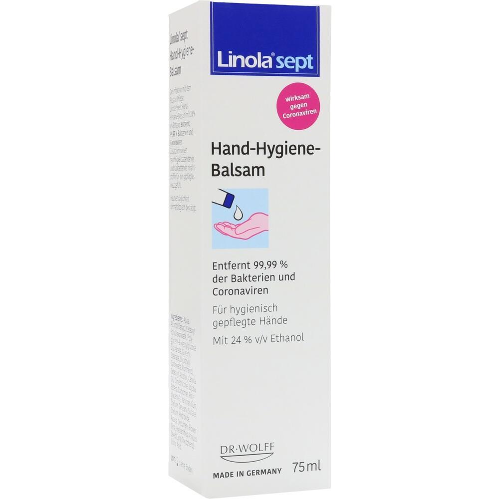 Wei&szlig;e Verpackung mit Hand-Hygiene-Balsam f&uuml;r saubere H&auml;nde.
