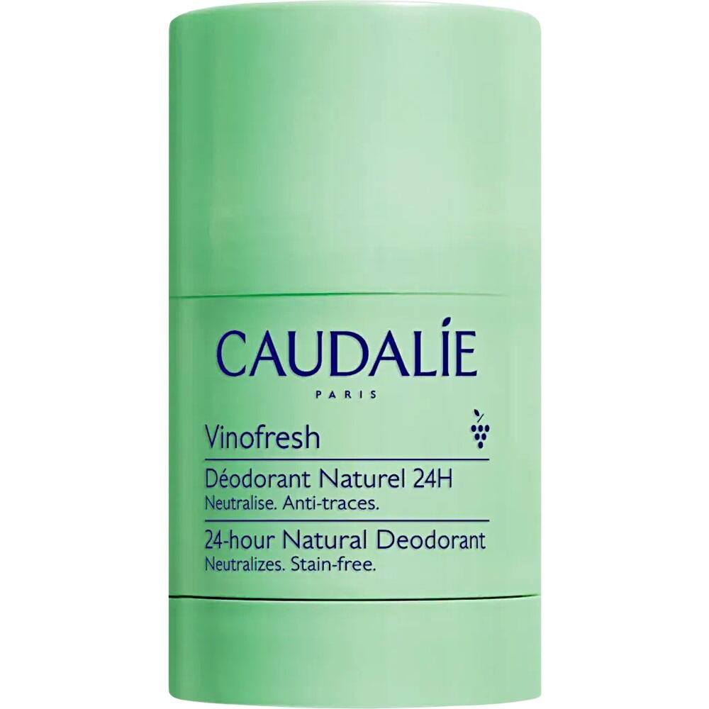 Grünes Deo mit der Aufschrift "Caudalie Vinofresh 24h Natur-Deodorant".