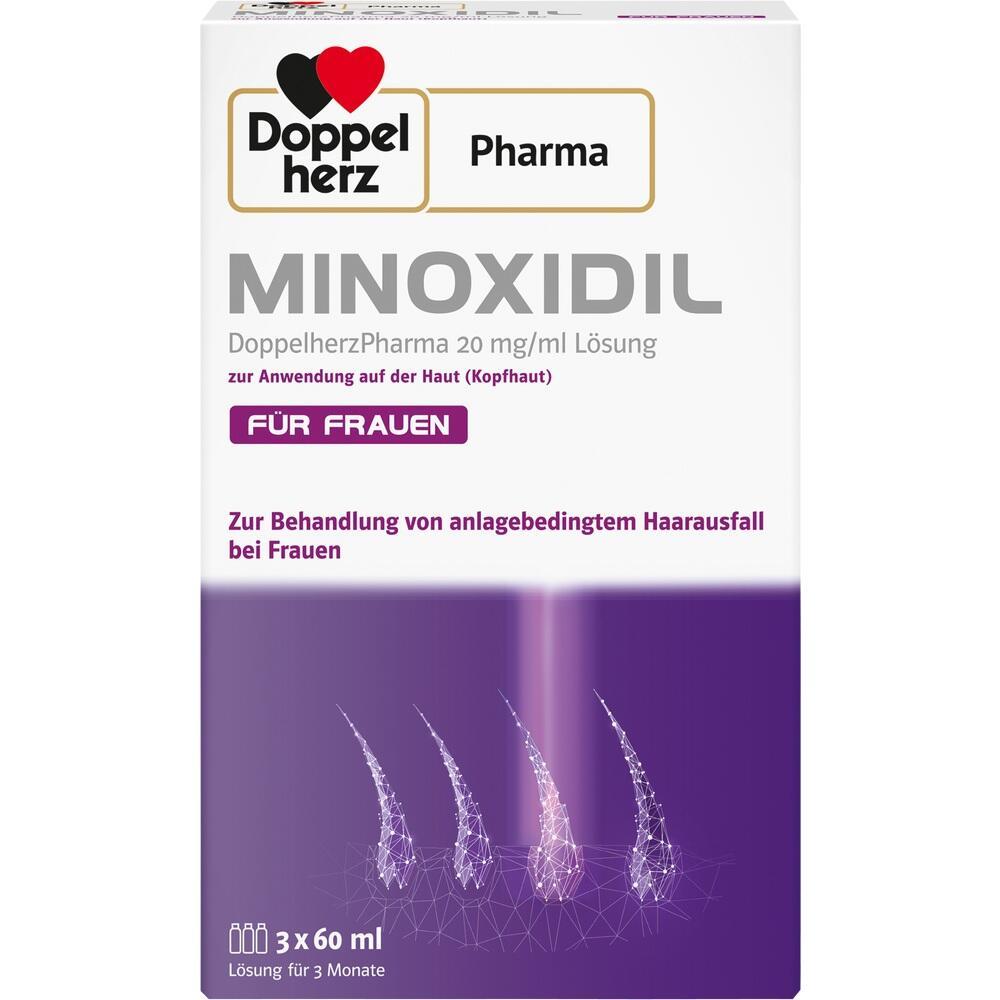 Verpackung von Minoxidil f&uuml;r Frauen gegen Haarausfall.