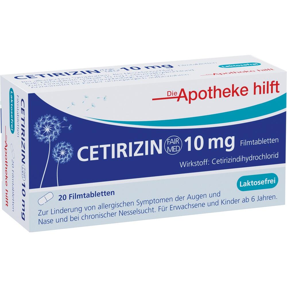 Eine Packung Cetirizin-Tabletten gegen Allergien.