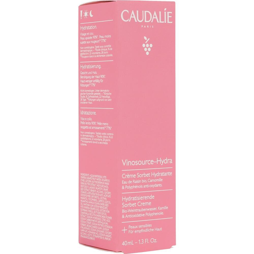 Rosa Verpackung einer feuchtigkeitsspendenden Gesichtscreme von Caudalie.