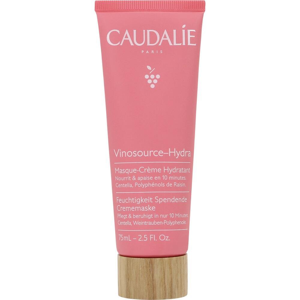 Rosa Tube einer Feuchtigkeitscreme mit der Aufschrift "Caudalie Vinosource-Hydra".