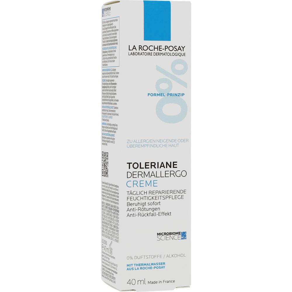 Weiße Verpackung der La Roche-Posay Toleriane Dermallergo Creme für empfindliche Haut.