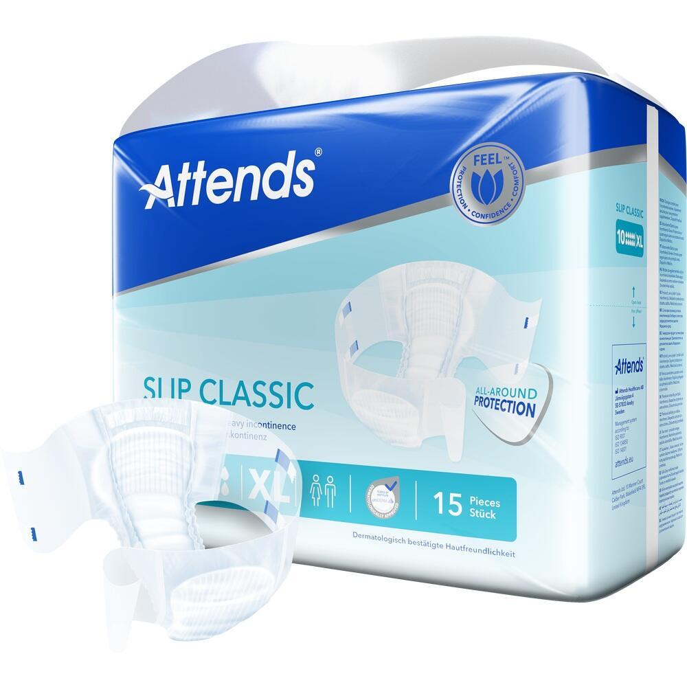 Eine Packung Attends Inkontinenzwindeln für Erwachsene, Größe XL, 15 Stück.